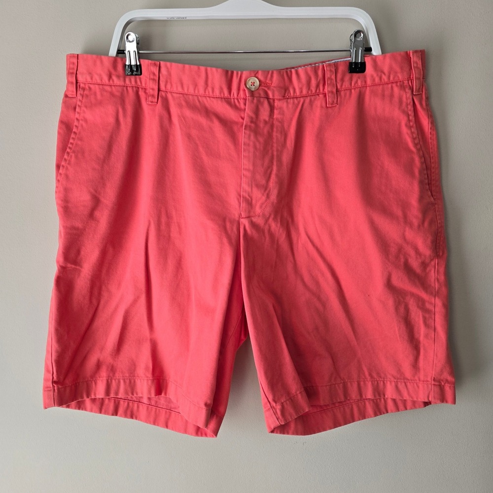 Southern Tide‎ Skipjack Men 40 Coral Pink Pima Cotton Modal Chino Shorts